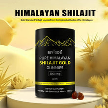 Load image into Gallery viewer, Pure Himalayan Shilajit Gummies Gold for Men & Women Energy & Immune System Minerals Supplement