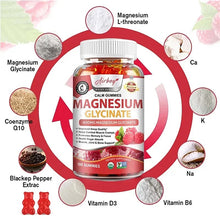 Load image into Gallery viewer, Magnesium Glycinate Gummies - Brain Health, Strengthen Muscles and Bones, Improve Sleep, Relax Nerves