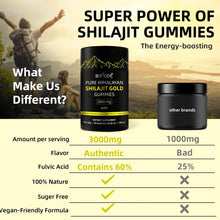 Load image into Gallery viewer, Pure Himalayan Shilajit Gummies Gold for Men & Women Energy & Immune System Minerals Supplement