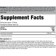 Load image into Gallery viewer, PipingRock | Beta Alanine Powder, 2000 mg, (250 g) Bottle