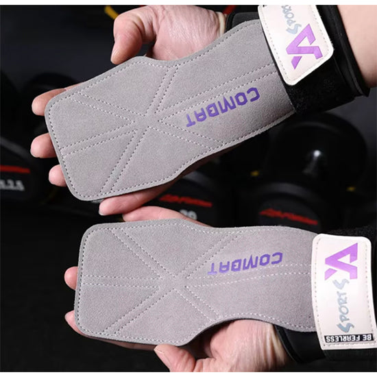 VASOLATE | 1 Pair 3-layers Cowhide Weight Lifting Gloves
