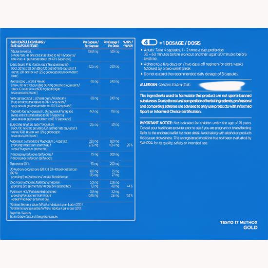 USN® | 17 Testo Methox Gold INFO