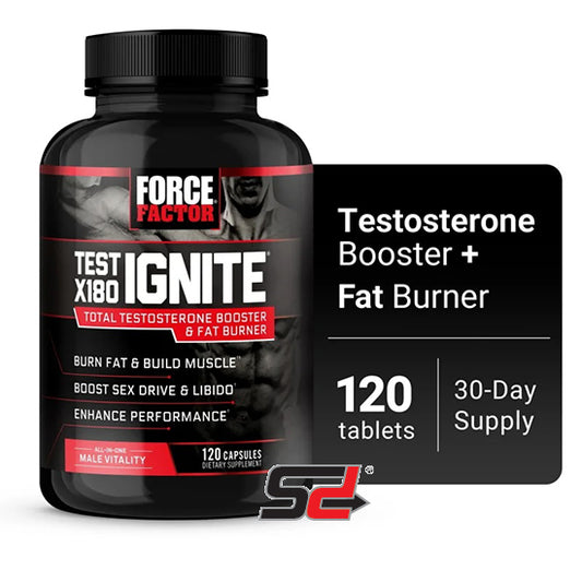 Test X180 Ignite Booster and Fat Burner Enhances Male Vitality Supports Burning Fat and Building Muscle