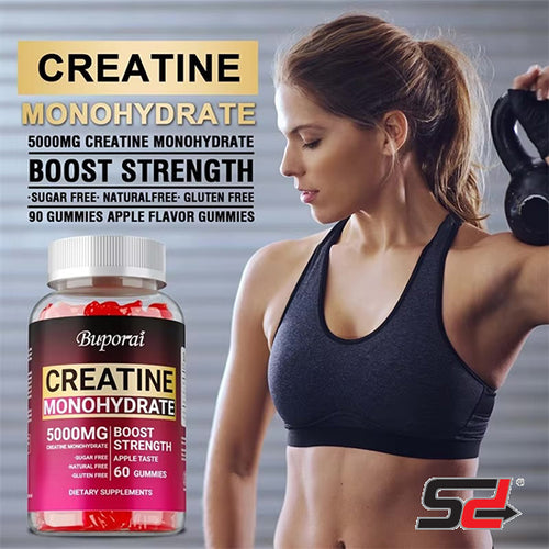 Creatine Monohydrate Gummies - Pre-workout Creatine To Help Build Muscle, Enhance Energy and Performance