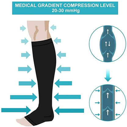Compression Socks Medical Prevent Varicose Veins Toeless
