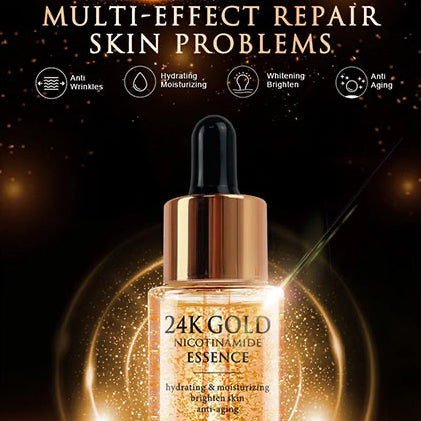 Anti Aging Peptides | 24K Gold Serum (SET 3pcs) / Lot for Moisturizing and Hydrating Dark Circles Eye Cream Face Essence Skin Care Products