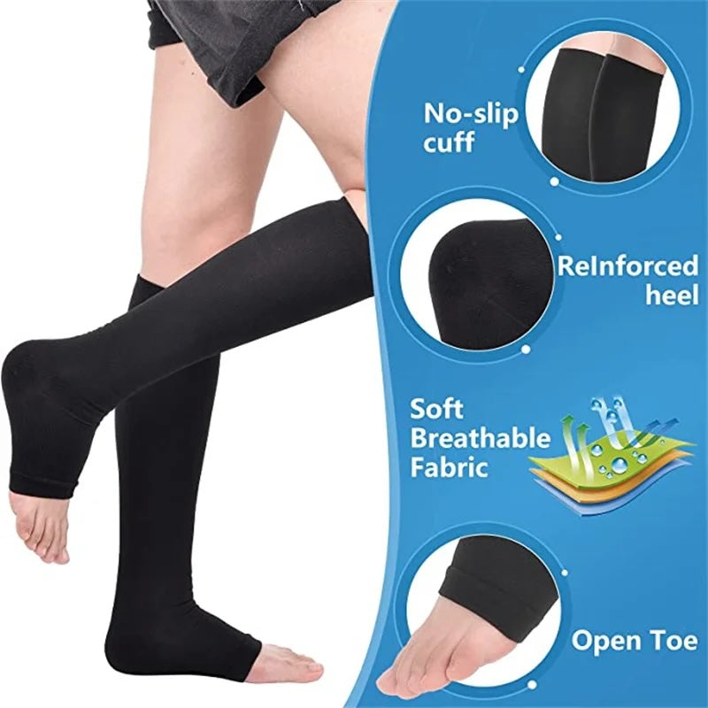 Compression Socks Medical Prevent Varicose Veins Toeless