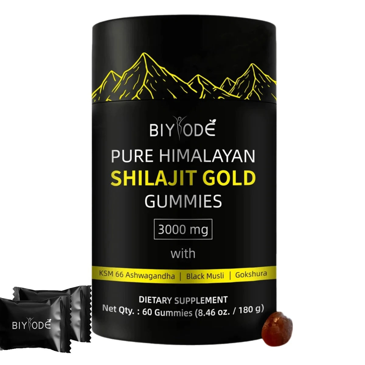 Pure Himalayan Shilajit Gummies Gold for Men & Women Energy & Immune System Minerals Supplement