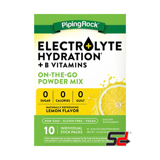 PipingRock | Electrolyte Hydration + B Vitamins 10 Packs
