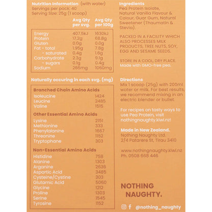Nothing Naughty | Pea Protein 1kg Jar