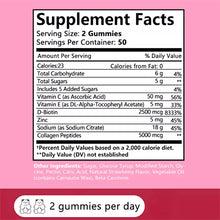 Load image into Gallery viewer, Collagen Gummies - Promote Hair Growth, Skin Care, Brighten Skin Tone, Hydrolyze Skin, Help Nail Bone Joints

