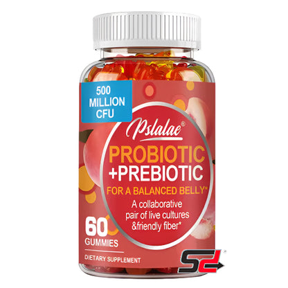 Probiotic + Prebiotic Gummies - Promote Digestive Health and Relieve Bloating