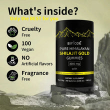 Load image into Gallery viewer, Pure Himalayan Shilajit Gummies Gold for Men &amp; Women Energy &amp; Immune System Minerals Supplement
