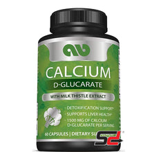 Load image into Gallery viewer, Calcium D-Glucarate supplements for liver support and detoxification -500mg per serving -60 capsules

