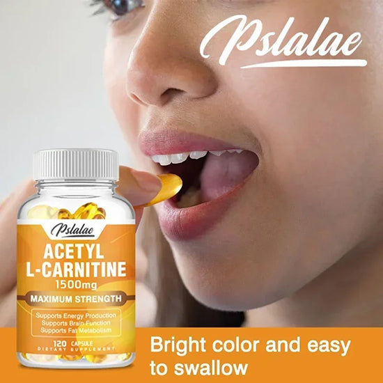 Acetyl-L-Carnitine Capsules 1500 Mg - Supports Natural Energy Production, Supports Memory and Concentration
