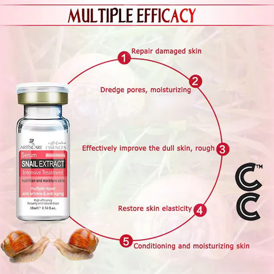 Anti Aging Peptides | Snail Essence Wrinkle Serum (3 vials per order)Skin Care Moisturising Repair Cream Acne Serum Regular