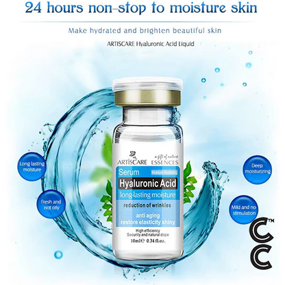 Anti Aging Peptides | Hyaluronic acid Serum (10 vials per order) for Face Moisturising and Hydrating Skin Care Essence Facial Care