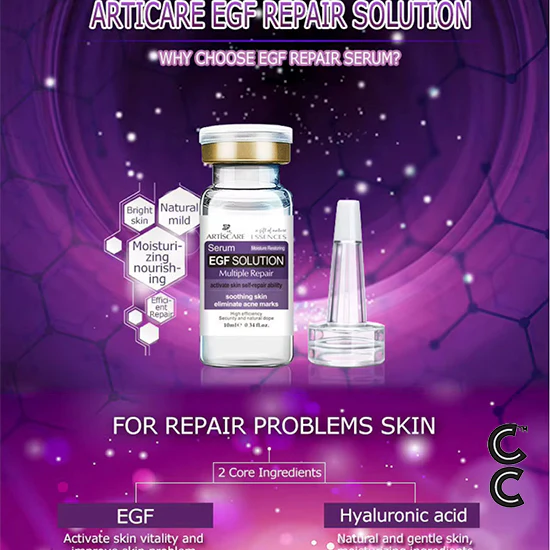 Anti Aging Peptides | Serum for Face (8 vials per order) for Moisturising Hyaluron Acid Vitamin C Six Peptide Q10 VC Facial Essence Skin Care