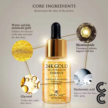 Load image into Gallery viewer, 24K Gold Serum (3 piece set) for Moisturising and Hydrating Dark Circles Eye Cream Face Essence Skin Care Products
