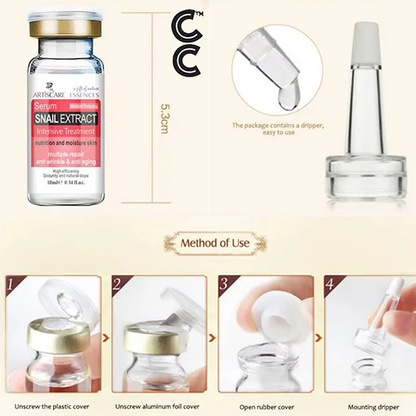 Anti Aging Peptides | Snail Essence Wrinkle Serum (3 vials per order)Skin Care Moisturising Repair Cream Acne Serum Regular