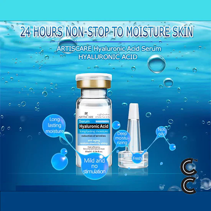 Anti Aging Peptides | Serum for Face (8 vials per order) for Moisturising Hyaluron Acid Vitamin C Six Peptide Q10 VC Facial Essence Skin Care