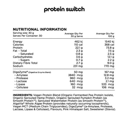 Switch Nutrition | Protein Switch Plant Protein